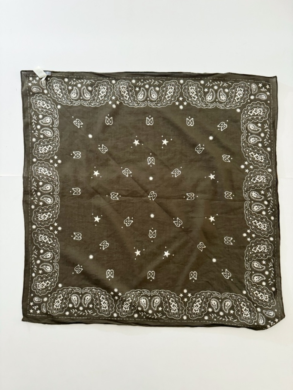 Aerie Bandana Scarf Dark Olive Color - Picture 2 of 4